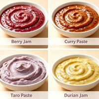 Marmite de cuisson multifonctionnelle automatique à agitation planétaire avec racloir pour pâte de curry, pâte de taro et confiture de durian