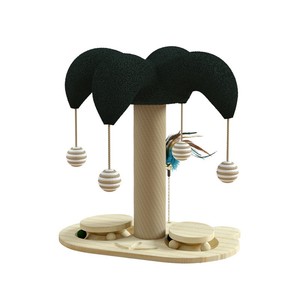 Poste Rascador Giratorio de Madera Maciza Duradera para Gatos, Estructura de Escalada de Sisal para Gatos, Tabla Rascadora para Gatos, Juguete Premium para Mascotas - Product Image 4