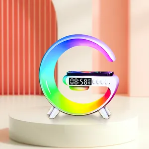 G6 Wake Up LED Night Light Alarm Clock Bluetooth Speaker Table Lamp Wireless Charger Speaker