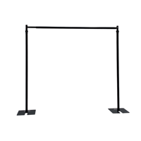 Support de toile de fond en tuyau et drapé robuste de 10 pieds x 10 pieds, système de rideaux de scène pour événements, séparateur de pièce, cloison de salle, noir