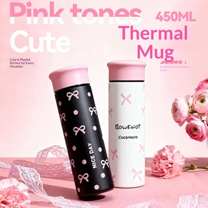 New Creative Stainless Steel Thermos Cup, Portable Mini Water Bottle with Tea <b>Filter</b> for Students Custom Logo - Product Image 3