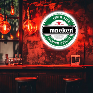 Letrero Luminoso LED Redondo Personalizado para Cerveza, Letrero Acrílico Luminoso de Una Sola Cara con Su Diseño - Product Image 5