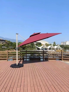 Paraguas romano de patio al aire libre impreso con logotipo personalizado de alta calidad, sombrilla de jardín, sombrilla de Patio en voladizo - Product Image 4