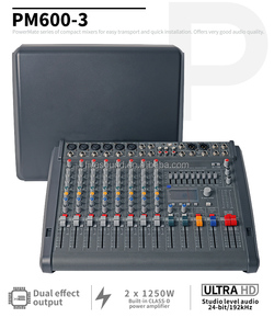 Quality Powermate 600-3 6-Channel <strong>DJ</strong> <strong>Controller</strong> Audio Power Sound System Music Mixer PM600-3 - Product Image 3