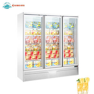Refrigerador <span class=keywords><strong>Lg</strong></span> de 3 puertas Diseño de aletas de aluminio Enfriador Botella de vidrio Bebida Show <span class=keywords><strong>Neveras</strong></span> Refrigerador - Product Image 2
