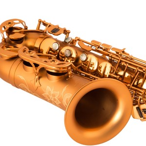 Flamingo Serisi EB Alto Saksafon Nefesli Çalgı Altın Kaplama Ayarlanabilir Mat Kahve Altın Pirinç Gövde Performans Kullanımı - Product Image 6