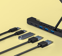 Soporte Ergonómico para Laptop con USB C y USB 3.0 para la Configuración del Escritorio de Oficina