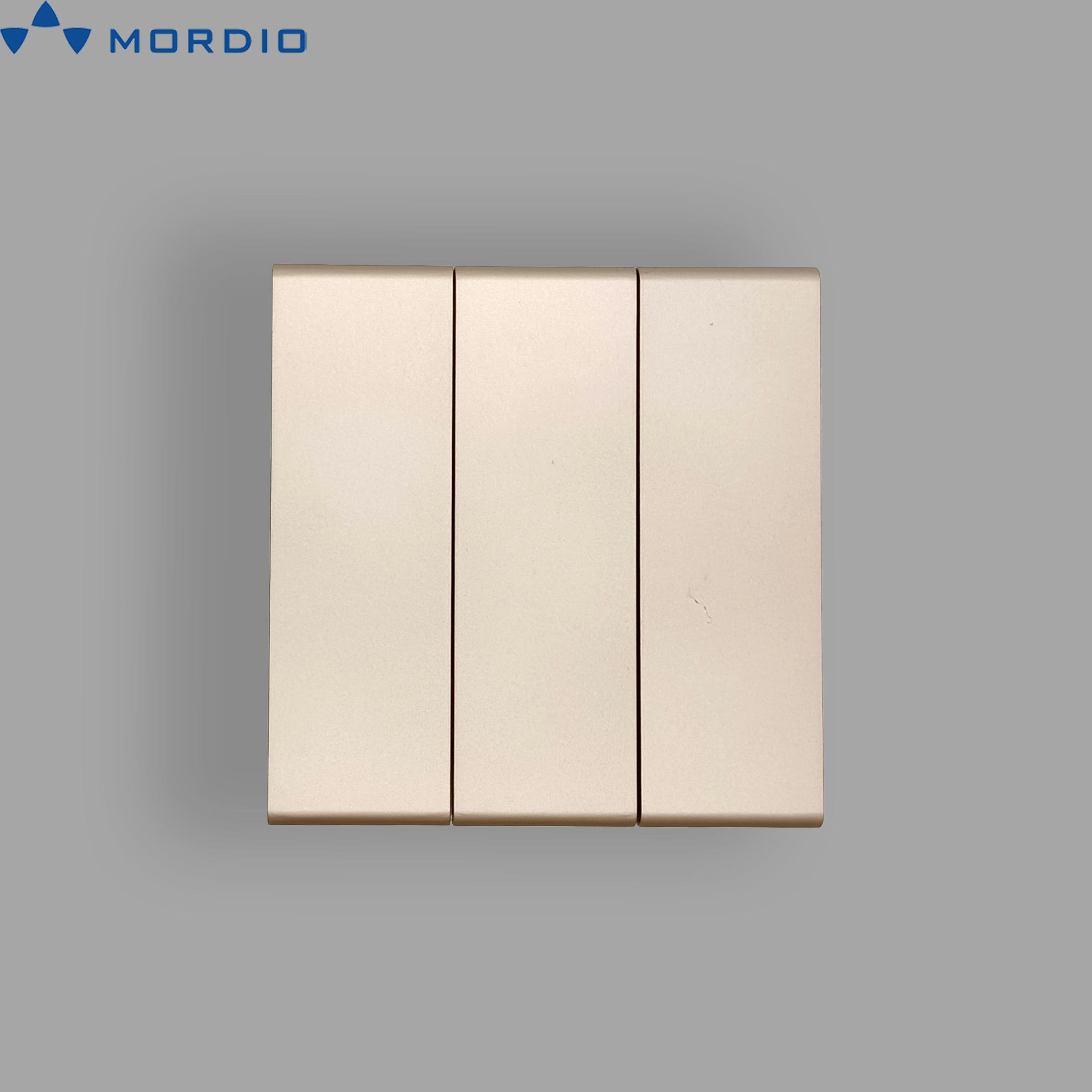 T3 Buying in Bulk Wholesale Thin Panel Electrical Gold Wall Switch 3 Gang Light Switch for Home Industry