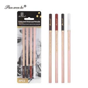 Panwenbo Professional Sketch Pencil Set Art Supplies 4 Pieces Sketch Pencil Color For Art Sketching And Drawing Kit