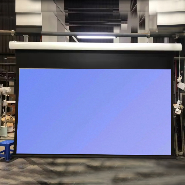 Ultra Wide Angle Motorized High Definition Long Range Projection Screen 84-150 Inch 16:9/4:3/1:1 Remote Control Lifting Black