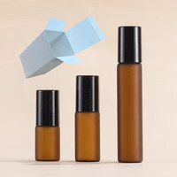 Logo du client givré 3ml rouleau sur bouteille d'huile de parfum 10ml avec boîte mat 5ml bouteille de parfum d'huile pour les lèvres rouleau sur/rouleau emballage