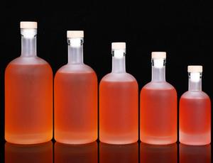 Bouteille de liqueur en verre pour vodka ou whisky, transparente ou givrée, avec <span class=keywords><strong>bouchon</strong></span> en liège, 100 ml, 200 ml, 375 ml, 500 ml, 750 ml, 1000 ml - Product Image 5