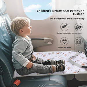 Cuscino Estensibile per Sedile <span class=keywords><strong>Aereo</strong></span> per Bambini, Poggiapiedi da Viaggio con Design Cartone Animato, per Neonati e Bambini - Product Image 2