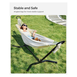 Double <strong>Hammock</strong> with Steel <strong>Frame</strong> Stand Portable <strong>Hammock</strong> <strong>for</strong> Outdoor Garden - Product Image 6