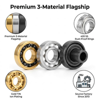 Roulements en céramique Premium 608 2RS, axe intégral en titane doré 420 SS, ZrO2 Si3N4, pour skateboard et longboard