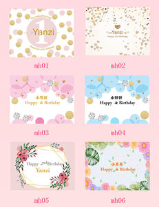 Affiche de décoration d'anniversaire de style européen pour fille <span class=keywords><strong>princesse</strong></span> rose, texture marbrée, art enduit, 120x160cm, taille personnalisée - Product Image 4