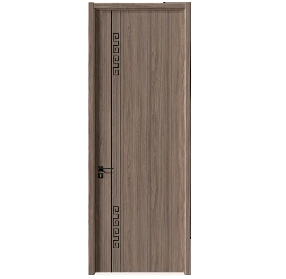 Vendita calda di moda di ultima generazione in legno moderno porta camera da letto su misura tipo pvc melamina finitura porte interne