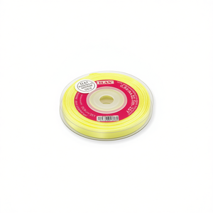 Cinta de Raso Iln de 0.6cm x 25 yardas, Color Amarillo Azufre D41 - Product Image 2