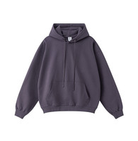 Sweat à capuche zippé intégral pour homme, personnalisé, brodé, 100% Coton, 500 g/m², grammage lourd, en molleton bouclette, coupe oversize, épaules tombantes, coupe courte et carrée