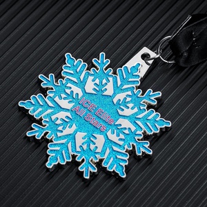 Médaille de ski de sport de fabrication 1ère 2ème 3ème ice elite toutes étoiles médaillon de fleur de neige - Product Image 6