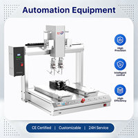 Machine à souder automatique à double plateforme de travail et double tête, robot de soudage à température réglable pour usine électronique