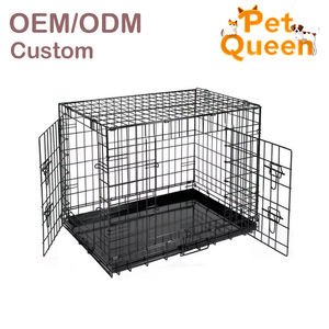 Cage à chien en métal pliable de 48 pouces, grande cage à chien <span class=keywords><strong>XXL</strong></span>, cages à chien empilables pour grands chiens, cage à chien en gros - Product Image 1