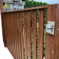 Panneaux de clôture verticaux en aluminium et bois, facile à assembler, piquets de clôture