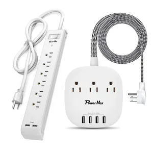 2 USB 6 ways outlet power strip surge protector tuya app Smart WiFi Power Strip Smart Plug Socket Desktop Power Module