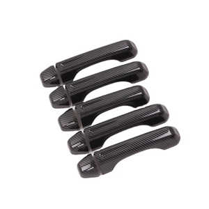 For 2018 2019 NEW <b>Door</b> Handle Cover-Black ABS Plastic Carbon Fiber Exterior Accessories <b>Trim</b> - Product Image 1
