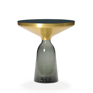 Table d'angle compacte pour la maison, table basse design simple en verre trempé en forme de cloche, table d'appoint - Product Image 2