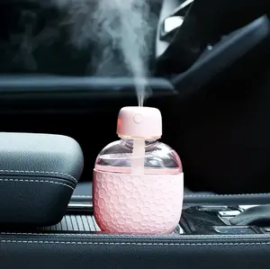 Atomizer Air ultrasonik Mini, penyebar Aroma kabut semprot Air Usb 220ml ketel udara portabel dengan lampu Led untuk rumah mobil