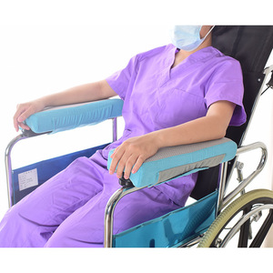 Coussinets d'accoudoirs pour fauteuil roulant, bleus, confortables, pour soulager la pression, accessoires pour fauteuil roulant manuel - Product Image 2