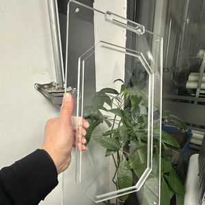 Clear Acrylic Floating Shelf <b>Wall</b> Mounted Modern Decorative <b>Display</b> Rack Glossy Finish Pre-Assembled Horizontal Orientation Heat - Product Image 5