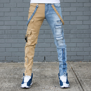 Streetwear Regular Fit <b>Men</b> Denim Cargo <b>Jeans</b> High Quality Fashion Winter Washed Breathable Regular Fit - Product Image 3