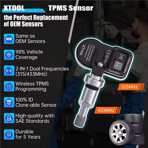 XTOOL TS100 <span class=keywords><strong>PRO</strong></span> 金属 TPMS 传感器轮胎修理压力监测器 315MHz 433MHz <span class=keywords><strong>2</strong></span>合<span class=keywords><strong>1</strong></span> 可克隆可编程轮胎压力传感器 - Product Image 2