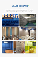 Panneaux acoustiques modernes en tissu insonorisant Owens Fiberglass Cotton pour studios, bureaux, cinémas maison, appartements, salons, gymnases et salles.