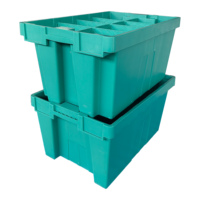 Caisse en plastique empilable, durable et écologique de 2 mm d'épaisseur avec une capacité de 15 à 50 kg pour le stockage de pièces détachées