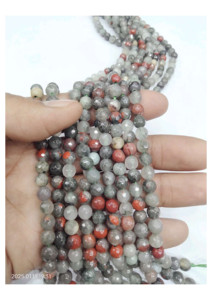 Perles rondes en hématite naturelle à 100 %, perles de cristal, perles de pierres précieuses, perles de pierre de forme ronde - Product Image 2