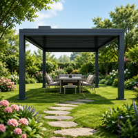 Pergola Bioclimatique Autoportante Haut de Gamme en Aluminium à Lames Orientables Électriques, Étanche et Écologique pour Terrasse – Idéale pour un Intérieur Doux et Confortable