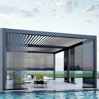 Pergola bioclimatique sur mesure à prix abordable avec structure en aluminium, toit à lames orientables, idéale pour les restaurants (achat en gros)