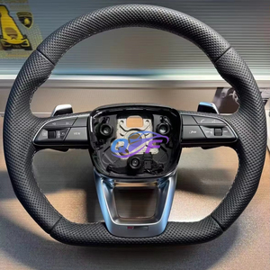 Volant de voiture en cuir et fibre de carbone, <span class=keywords><strong>prix</strong></span> de gros usine, pour Audi A3 A4L A5 A6L A7 Q8 TT R8 - Product Image 1