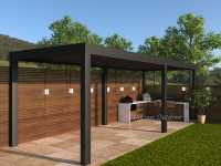 Modules de cuisine extérieure, unités de cuisson extensibles avec joints à clipser, ouvertures prédécoupées pour appareils électroménagers, idéales pour les configurations de jardin en évolution