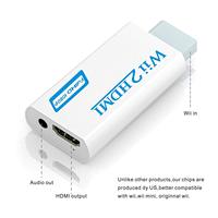 Konverter Adaptor Wii ke HDMI Full HD 1080P Wii2HDMI dengan Audio 3.5mm untuk PC, Monitor HDTV, Tampilan Putih dan Hitam