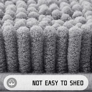 Tapis de salle de bain de luxe en chenille bouclée, tissé, lavable, antidérapant, super absorbant, adapté aux animaux domestiques - Product Image 5