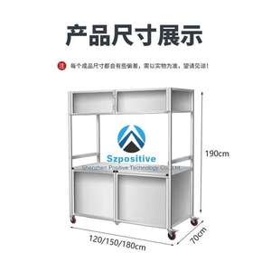 Chariot minimaliste de couleur personnalisée, chariot de restaurant commercial, chariot de salle à manger mobile, chariot de nourriture portable pour les étals de collations et les marchés de nuit - Product Image 1