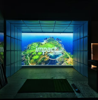 Simulateur de golf professionnel nouvelle génération, équipement de divertissement numérique à réalité augmentée pour jeux sportifs de projection en intérieur