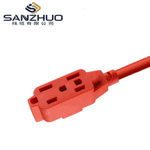 इनडोर/आउटडोर उपयोग के लिए फ्लैट प्लग 3 सॉकेट के साथ उच्च गुणवत्ता वाले अमेरिकी एक्सटेंशन कॉर्ड कॉर्ड-18 वाट 100 फीट 125v <span class=keywords><strong>13a</strong></span> पावर केबल - Product Image 4