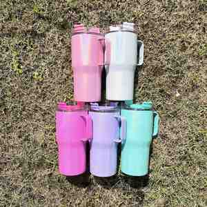 Vaso de Viaje de Acero Inoxidable con Brillo y Asa de 20 oz, Vasos Infantiles para Sublimación con Impresión Térmica - Product Image 4