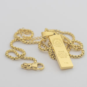 Collana vuota barra Hip Hop personalità collana regalo ciondolo collane con incisione in acciaio inox collare A La <span class=keywords><strong>Moda</strong></span> - Product Image 4