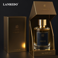 Boîtes rigides faites à la main biodégradables Boîte de parfum Emballage de luxe de conception personnalisée avec stratification brillante et logo